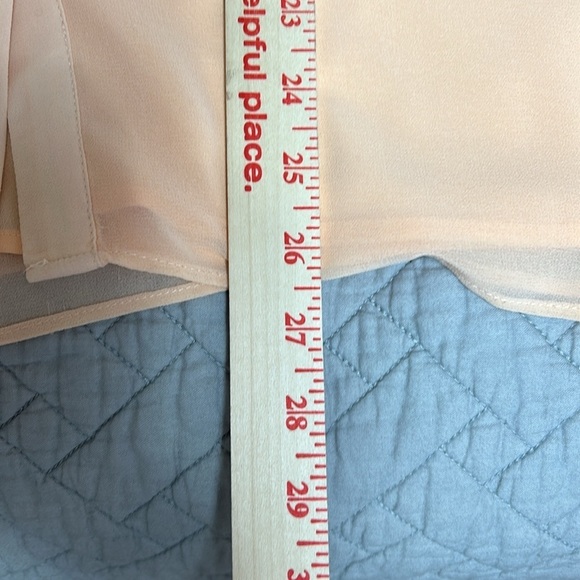 Calvin Klein Peach Button up Blouse with Ruffle Detail Sz XL - Picture 11 of 12